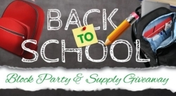Back to School. Block Party and Supply Giveaway.