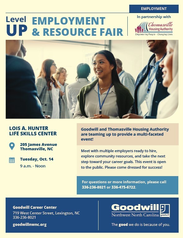 Level Up Employment and Resource Fair Flyer. All information on this flyer is listed above.