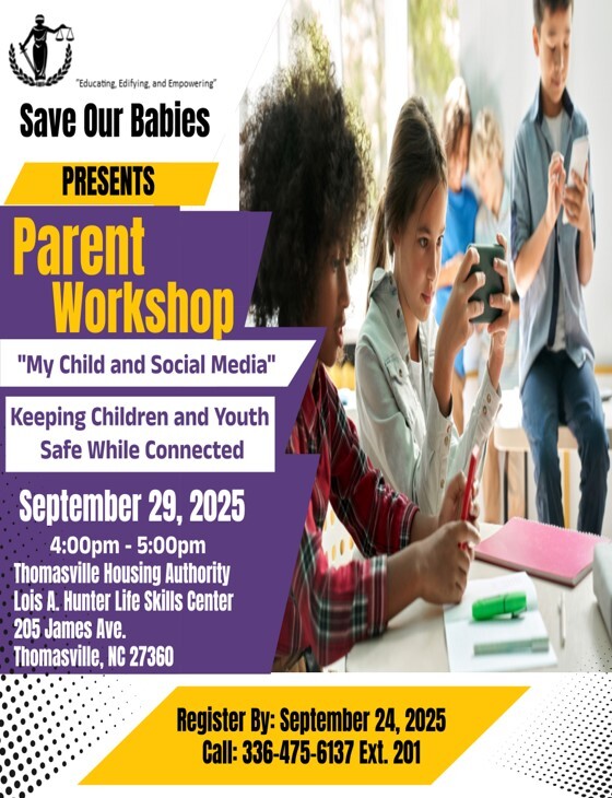 Save our Babies Parent Workshop Flyer. All information on this flyer is listed above.