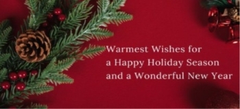 Warmest wishes for a happy holiday season and a wonderful new year.