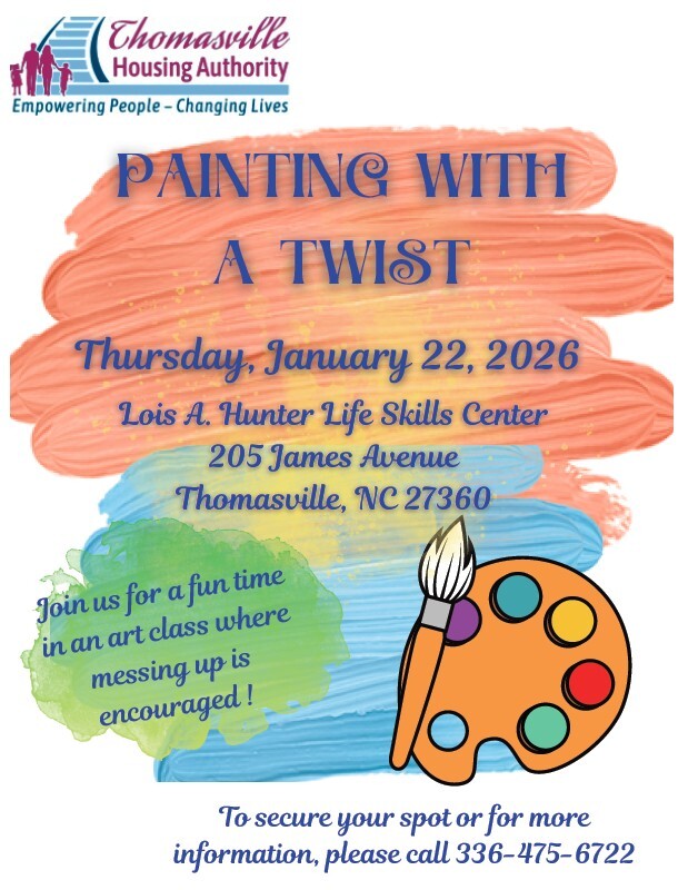 Painting with a twist flyer. All information as listed below.