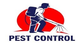 Pest Control. Clip art of a man spraying for bugs.