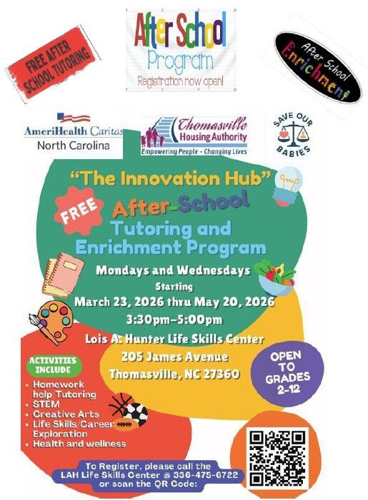 After School Program flyer. All information as listed below.