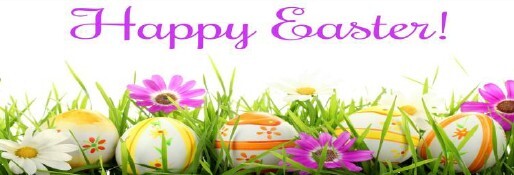 Happy Easter. Easter eggs in the grass.