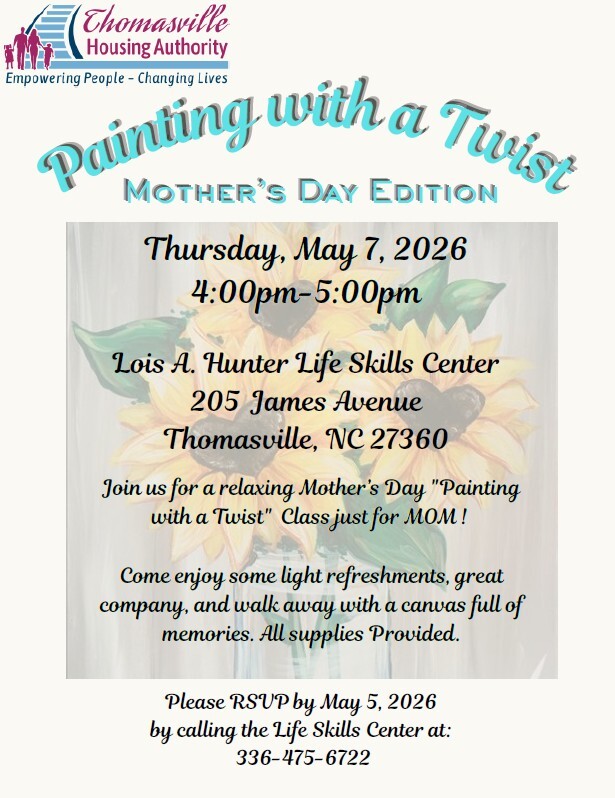 Painting with a twist flyer. All information as listed below.