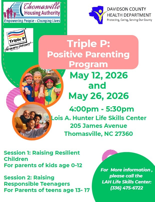 Triple P flyer. All information as listed below.