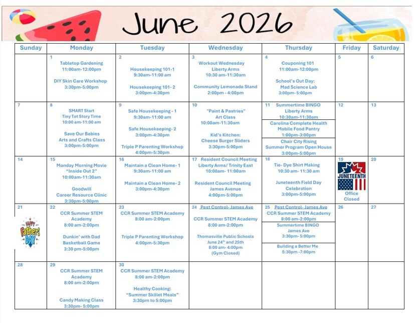 June 2026 Calendar.