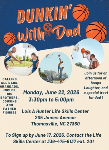 Dunkin with Dad flyer. All information as listed below.