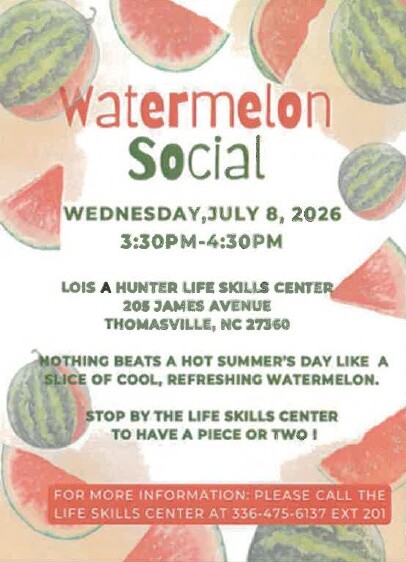 Watermelon social flyer. All information as listed below.